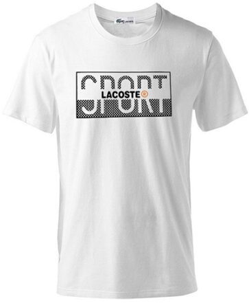 לקוסט-LACSOTE TSHIRT DESGIN MEN SHORT - White