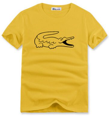 לקוסט-LACSOTE TSHIRT DESGIN MEN SHORT - Yellow