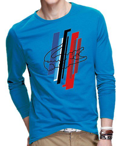 לקוסט-LACSOTE TSHIRT MEN LONG DESGIN - BLUE