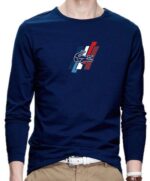לקוסט-LACSOTE TSHIRT MEN LONG DESGIN - NAVY BLUE