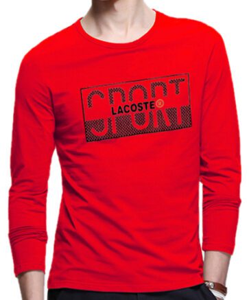 לקוסט-LACSOTE TSHIRT MEN LONG DESGIN - RED