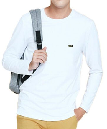 לקוסט-LACSOTE TSHIRT MEN LONG - WHITE