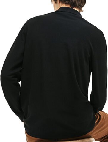 לקוסט-LACSOTE TSHIRT MEN POLO LONG – Black (2)
