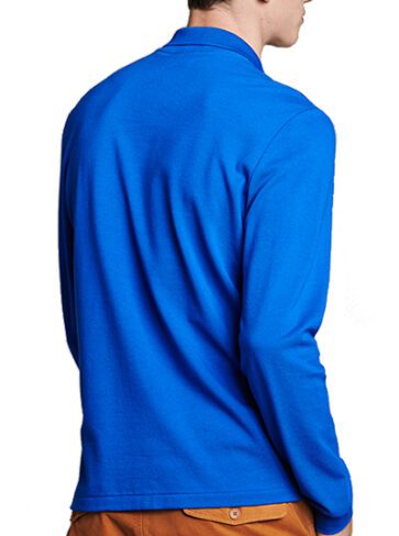 לקוסט-LACSOTE TSHIRT MEN POLO LONG – Blue (2)