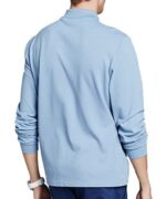 לקוסט-LACSOTE TSHIRT MEN POLO LONG - Light Steel Blue