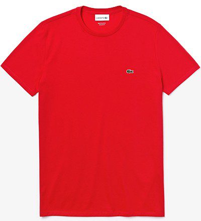 לקוסט-LACSOTE TSHIRT MEN SHORT - Red