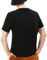 לקוסט-LACSOTE TSHIRT MEN V NECK SHORT - Black