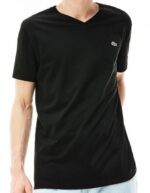 לקוסט-LACSOTE TSHIRT MEN V NECK SHORT - Black