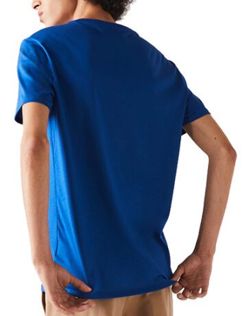 לקוסט-LACSOTE TSHIRT MEN V NECK SHORT – Blue (2)