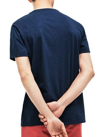 לקוסט-LACSOTE TSHIRT MEN V NECK SHORT – Navy Blue (2)