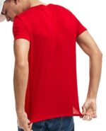 לקוסט-LACSOTE TSHIRT MEN V NECK SHORT - Red