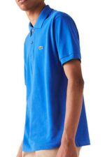 לקוסט-LACSOTE TSHIRT MEN'S POLO SHORT - Denim Blue