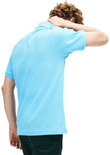 לקוסט-LACSOTE TSHIRT MEN’S POLO SHORT – Light Blue (1)