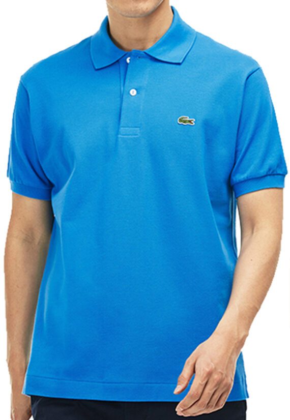 לקוסט-LACSOTE TSHIRT MEN'S POLO SHORT - Pacific Blue