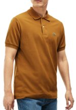 לקוסט-LACSOTE TSHIRT MEN'S POLO SHORT - Saddle Brown