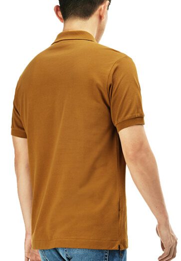 לקוסט-LACSOTE TSHIRT MEN’S POLO SHORT – Saddle Brown (2)