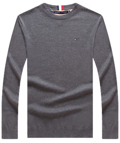 טומי הילפיגר-TOMMY TSHIRT MEN'S LONG CREW NECK- Fedora