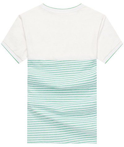 בוס-HUGO BOSS TSHIRT MEN'S SHORT - White Green – תמונה 2
