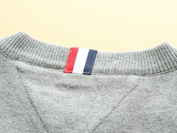 טומי הילפיגר-TOMMY TSHIRT MEN'S LONG CREW NECK- Santas Grey