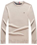 טומי הילפיגר-TOMMY TSHIRT MEN'S LONG CREW NECK- Swirl