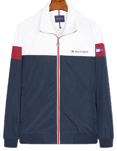 טומי הילפיגר-TOMMY JACKET - White & Nave Blue