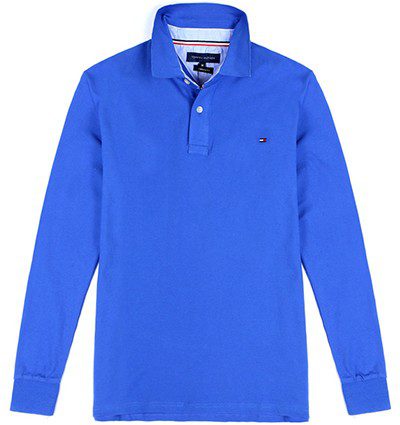 טומי הילפיגר-TOMMY POLO LONG MEN'S - Blue