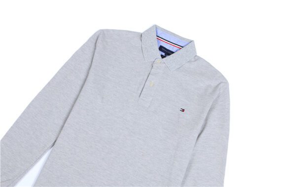 טומי הילפיגר-TOMMY POLO LONG MEN'S - Gray