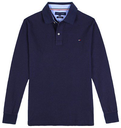 טומי הילפיגר-TOMMY POLO LONG MEN'S - Nave Blue