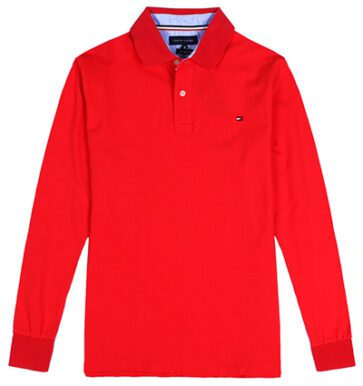 טומי הילפיגר-TOMMY POLO LONG MEN'S - Red