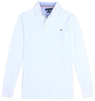 טומי הילפיגר-TOMMY POLO LONG MEN'S - White