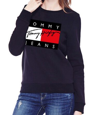 טומי הילפיגר-TOMMY SWETER WOMEN - Black