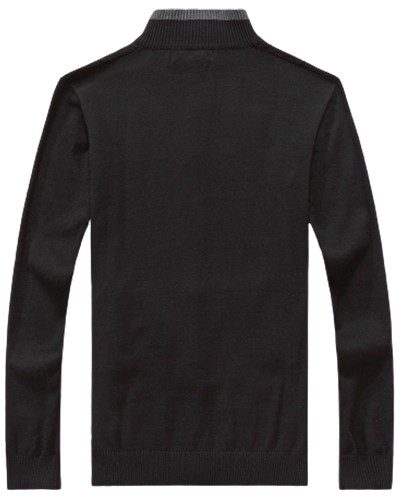 טומי הילפיגר-TOMMY SWETER ZIP MEN'S - Black