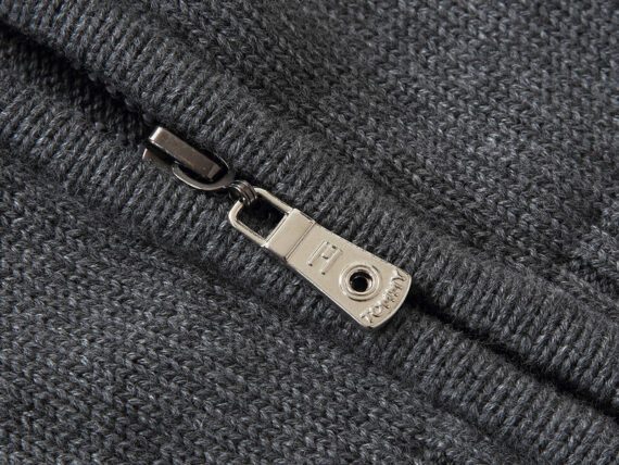 טומי הילפיגר-TOMMY SWETER ZIP MEN'S - Dip Gray