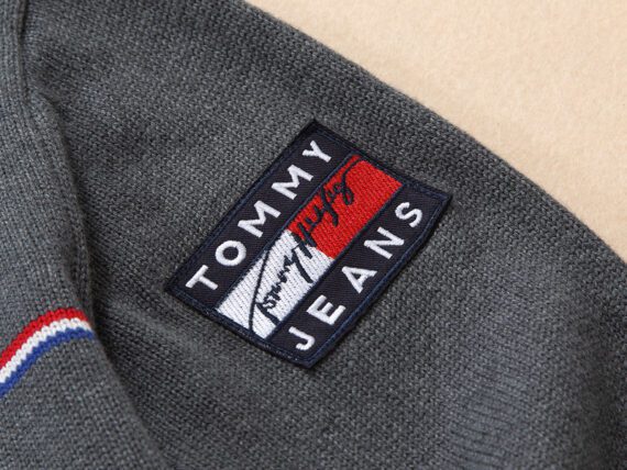 טומי הילפיגר-TOMMY SWETER ZIP MEN'S - Dip Gray