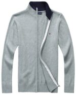 טומי הילפיגר-TOMMY SWETER ZIP MEN'S - Gray