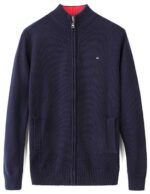 טומי הילפיגר-TOMMY SWETER ZIP MEN'S - Nave Blue