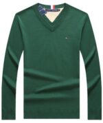 טומי הילפיגר-TOMMY TSHIRT MEN'S LONG V - Green