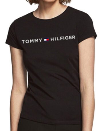 טומי הילפיגר-TOMMY TSHIRT SHORT WOMEN'S - Black