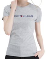 טומי הילפיגר-TOMMY TSHIRT SHORT WOMEN'S - Gray