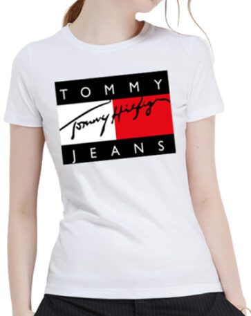 טומי הילפיגר-TOMMY TSHIRT SHORT WOMEN'S - White