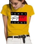 טומי הילפיגר-TOMMY TSHIRT SHORT WOMEN'S - Yellow