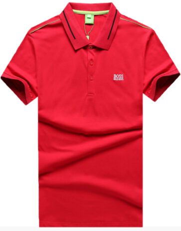 בוס-HUGO BOSS POLO TSHIRT MEN'S - Alizarin
