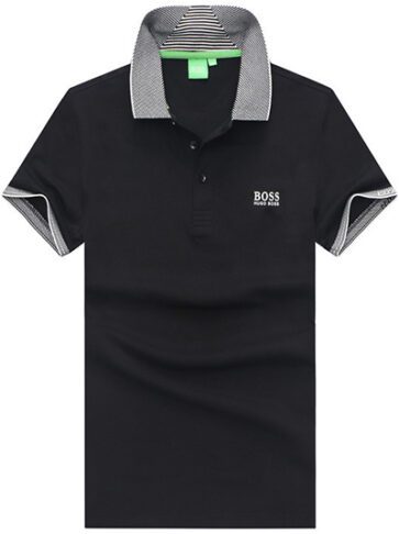 בוס-HUGO BOSS POLO TSHIRT MEN'S - Black