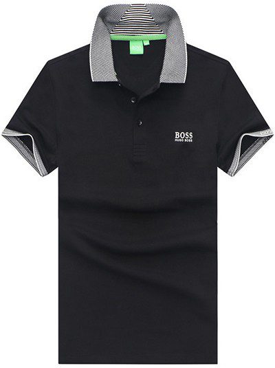 בוס-HUGO BOSS POLO TSHIRT MEN'S - Black
