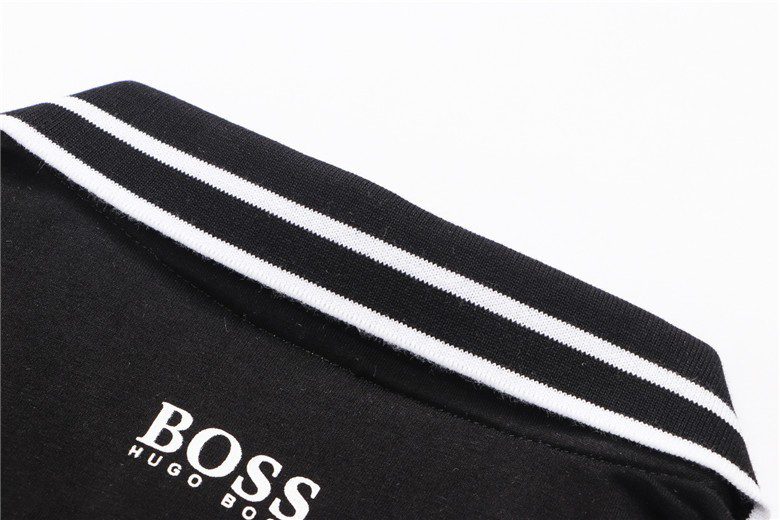 בוס-HUGO BOSS POLO TSHIRT MEN'S - Black – תמונה 9