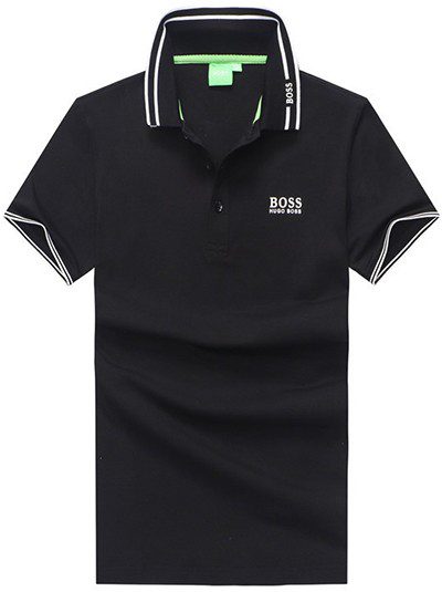 בוס-HUGO BOSS POLO TSHIRT MEN'S - Black