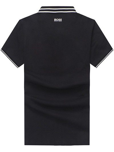 בוס-HUGO BOSS POLO TSHIRT MEN'S - Black – תמונה 2