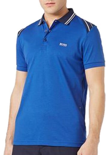 בוס-HUGO BOSS POLO TSHIRT MEN'S - Blue & Black