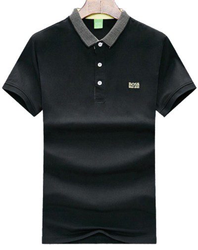 בוס-HUGO BOSS POLO TSHIRT MEN'S - Blue Charcoal