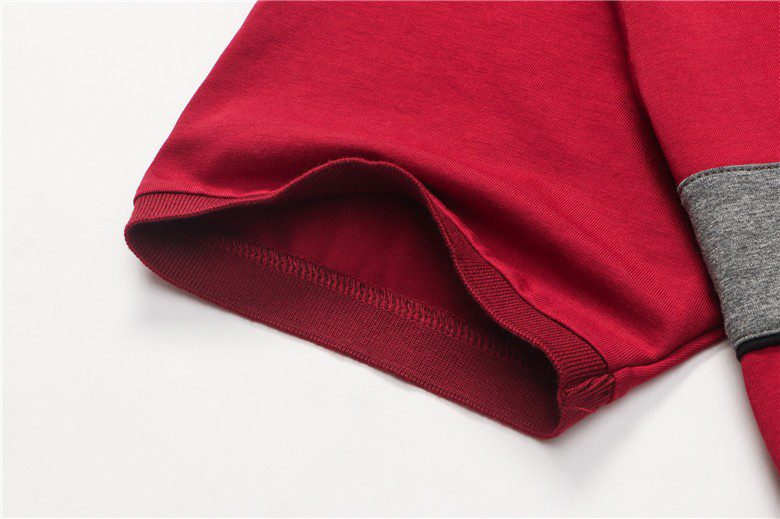 בוס-HUGO BOSS POLO TSHIRT MEN'S - Fire Brick & Gray – תמונה 11